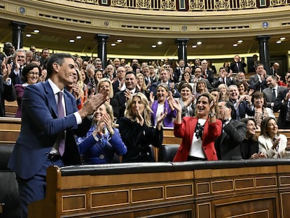Pedro Sánchez recién investido como presidente del Gobierno.