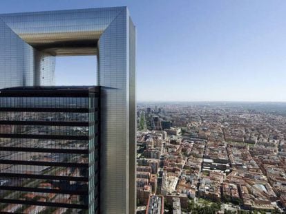 Torre Cepsa, tambi&eacute;n conocida como Torre Foster, en Madrid. 