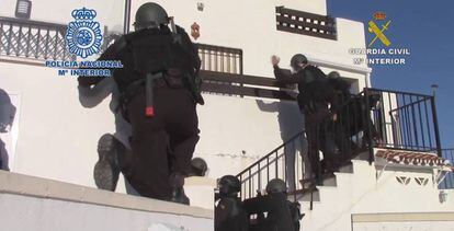 Operación conjunta de Policía Nacional y Guardia Civil contra el tráfico de drogas en Algeciras en pasado noviembre.