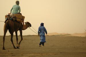 El desierto del Sahara cerca de Marraquech.