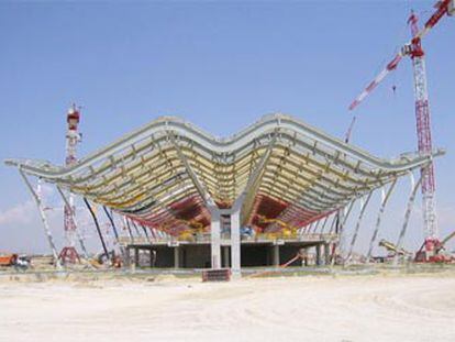 Obras en octubre pasado de la nueva terminal de Barajas, de Rogers y Lamela.