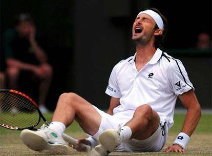 Juan Carlos Ferrero, tras ganar al chileno Fernando González en Wimbledon.