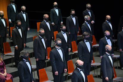 Una imatge de la representació d''Il Trovatore' al Liceu.