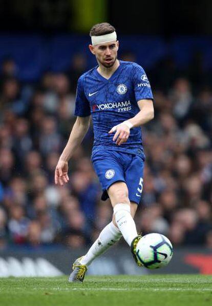 Jorginho, durante un partido con el Chelsea.