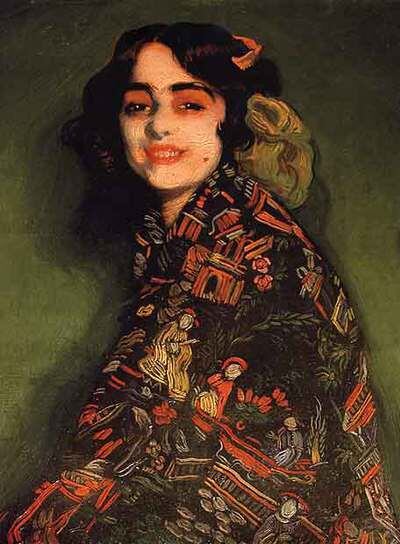 <i>Cándida con mantón chinesco</i>, de Ignacio Zuloaga (1870-1945).