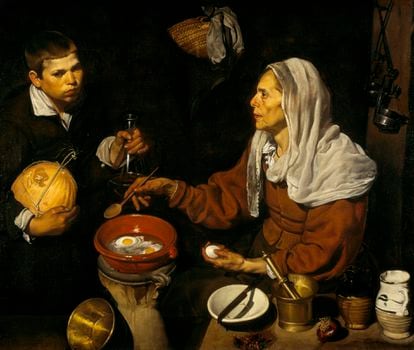 'Old Woman Frying Eggs', by Diego Velázquez, painting kept in the National Gallery of Scotland.