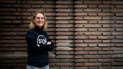 Mercedes Revuelta, activista por la vivienda, retratada en Madrid el pasado 20 de diciembre.
