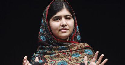 La paquistaní Malala Yusufzai, en una rueda de prensa en la Biblioteca de Birmingham, el 10 de octubre de 2014.