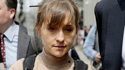 La actriz Allison Mack, durante una vista en la corte de Brooklyn, en Nueva York, el 8 de abril de 2019.