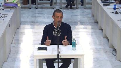 Sandro Rosell, durante el juicio en la Audiencia Nacional.