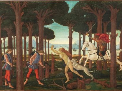'La historia de Nastagio degli Onesti', de Boticelli, en el Museo del Prado.