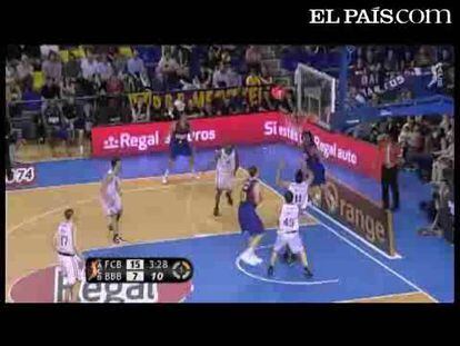 El equipo azulgrana ha ido ganando todo el partido, pero el Bilbao Basket logró remontar y se impuso en la prórroga. <strong><a href="http://www.elpais.com/buscar/acb/videos">Vídeos de la ACB</a></strong> 