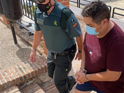 Javier Biosca, en junio de 2021 cuando fue puesto a disposición del Juzgado de Torrox.