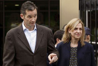 La infanta Cristina y su esposo, I&ntilde;aki Urdangarin,el 25 del noviembre de 2012.