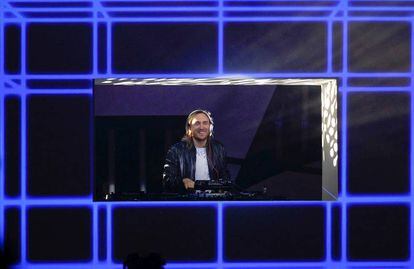 El franc&eacute;s David Guetta, en la Gala en Madrid de los 40 Principales, en 2013. 