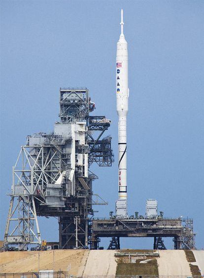 Primer prototipo del cohete Ares I de la NASA.