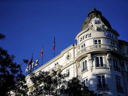 Fachada del hotel Ritz de Madrid, en una imagen de archivo.