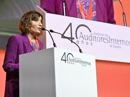 Sonsoles Rubio, presidenta del IAI, en su discurso inaugural de las Jornadas de Auditoría Interna del 40 aniversario.