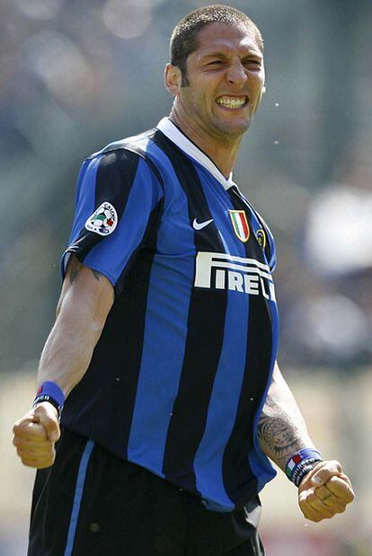 El defensa del Inter Marco Materazzi. La temporada pasada entró en el descuento de la final de la Liga de Campeones contra el Bayern de Múnich y fue el único jugador italiano en disputarla.
