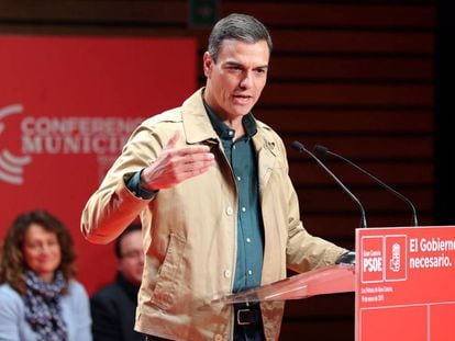 Pedro Sánchez, en un acto del PSOE.