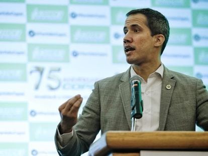 Juan Guaidó, líder opositor, en un acto público en Venezuela.