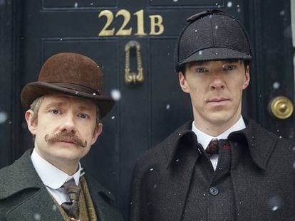 Martin Freeman i Benedict Cumberbatch, protagonistes de la sèrie sobre Sherlock Holmes.