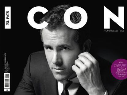 Ryan Reynolds, fotografiado por Outumuro con chaqueta, camisa y corbata de Hugo Boss para el tercer número de ICON