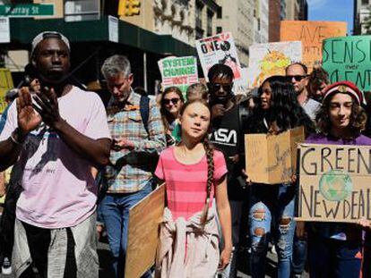 Millones de personas participan en la protesta global contra el cambio climático en vísperas de la Cumbre del Clima de la ONU en Nueva York