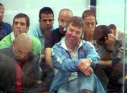 Varios de los acusados del juicio del 11-M, durante la sesión de ayer.