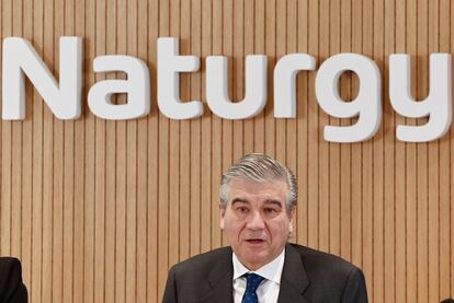 El presidente de Naturgy, Francisco Reynés, durante la última presentación de resultados anuales de la gasista, el febrero pasado.