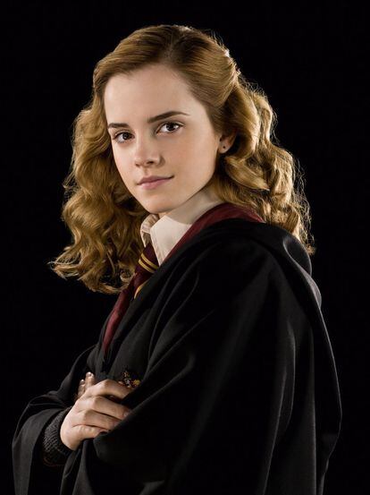 Emma Watson, caracterizada como Hermione Granger para la adaptación de la saga Harry Potter.