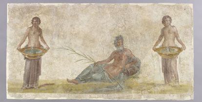 La obra Polimnia, hecha en m&aacute;rmol, perteneciente a la muestra Mujeres de Roma.