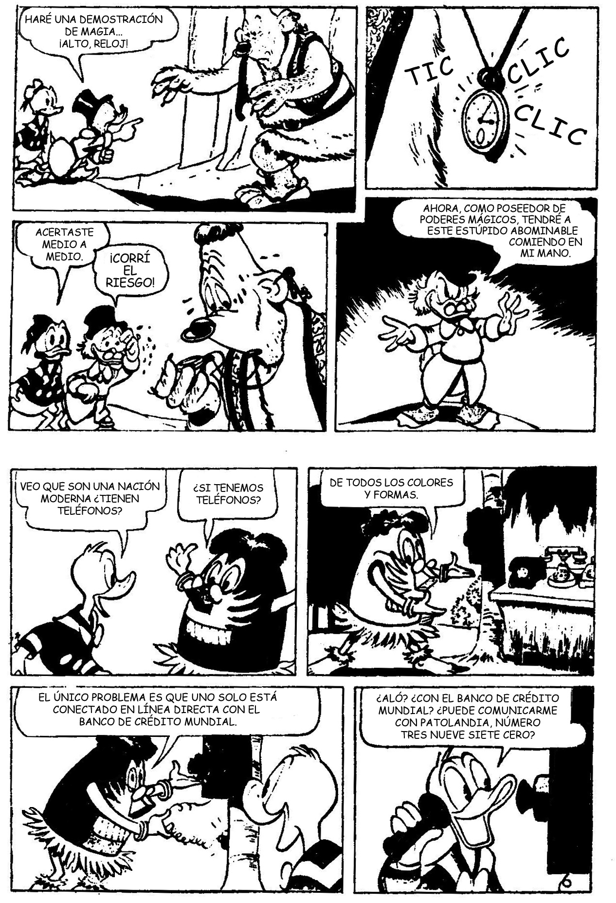 Una de las viñetas del 'Pato Donald' que analiza Dorfman y Mattelart.