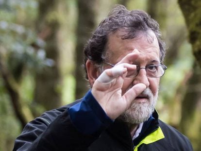 Rajoy, durante sus vacaciones en Galicia.