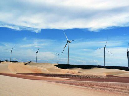 Parque e&oacute;lico Mel II en Brasil