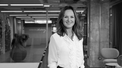 Mercedes Oblanca, presidenta de Accenture, en la sede de la compañía en Madrid.