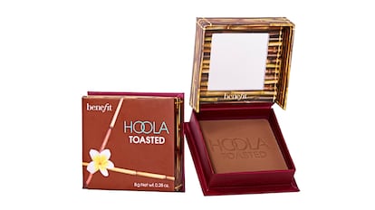 Bronzer Hoola Toasted maquillaje, formato caja pequeña con espejo.