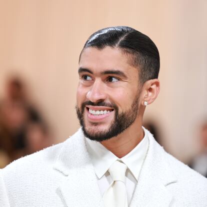 NEW YORK, NEW YORK - MAY 01: Bad Bunny attends The 2023 Met Gala Celebrating "Karl Lagerfeld: A Line Of Beauty" at The Metropolitan Museum of Art on May 01, 2023 in New York City. (Photo by Theo Wargo/Getty Images for Karl Lagerfeld)