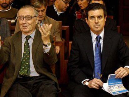 Antonio Alemany y Jaume Matas, en el banquillo durante el juicio. 