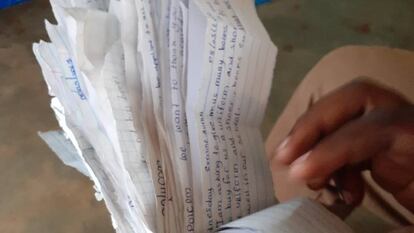 Ejemplos de cartas de una de las 'cajas que hablan' de la ONG keniana Polycom Development.