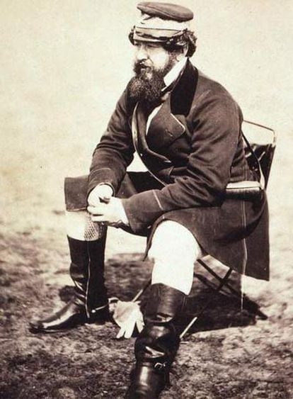 William Howard Russell, primer corresponsal civil de guerra,  en  Crimea.