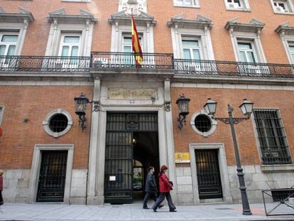 La sede del Ministerio de Justicia, en Madrid. 