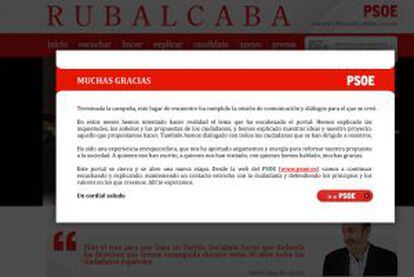 Captura de la web de Rubalcaba.