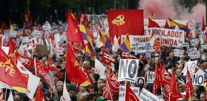 Manifestación del Primero de Mayo en Madrid.