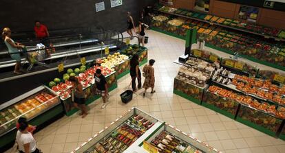 Un supermercado de Mercadona en Valencia.