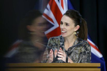 Jacinda Ardern en una rueda de prensa en la capital neozelandesa, Wellington.
