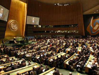 La Asamblea General de Naciones Unidas en su sede en Nueva York.