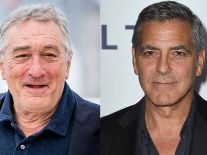 Los actores Robert de Niro y George Clooney. 