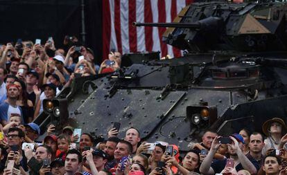 Asistentes al discurso de Trump del Día de la Independencia, el pasado jueves en Washington