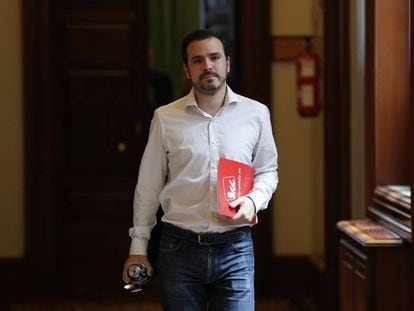 Alberto Garzón, en el Congreso.